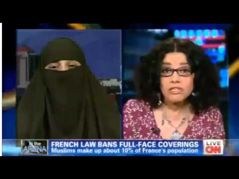 Muslim women VS Muslim woman on the French full face covering ban [CNN news]