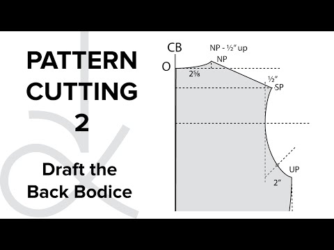 Pattern Cutting  - Flat Pattern Drafting, the Bodice Block part 2