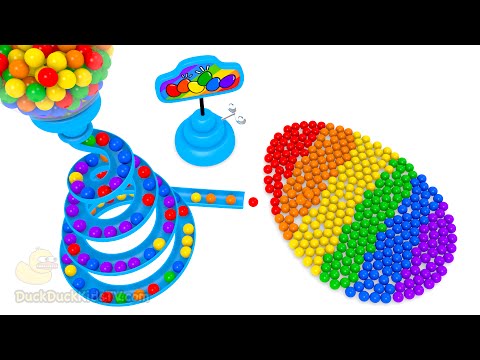 Learn Colors for Children Toddlers Kids 3D Slide Toys Color Balls Surprise DuckDuckKidsTV