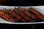 Glazed mackerel and daikon salad.