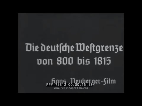 GERMAN SILENT HISTORY FILM -- BORDERS OF GERMANY 800 AD - 1815  75312