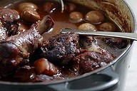 Coq au vin.