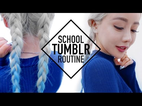 Tumblr Baddie School Routine Makeup Hair and Outfit ♥ Wengie