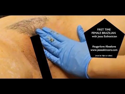 FULL Female Brazilian Waxing | First Time Brazilian Sugar Wax | Esthetician School