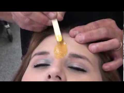 Waxing Eyebrows, Lips, Forehead, Neck, Arm, with Hard Wax