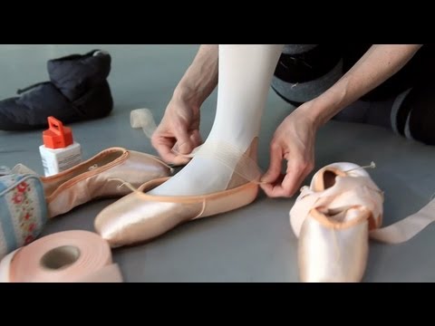 How ballet dancers prepare pointe shoes for performance