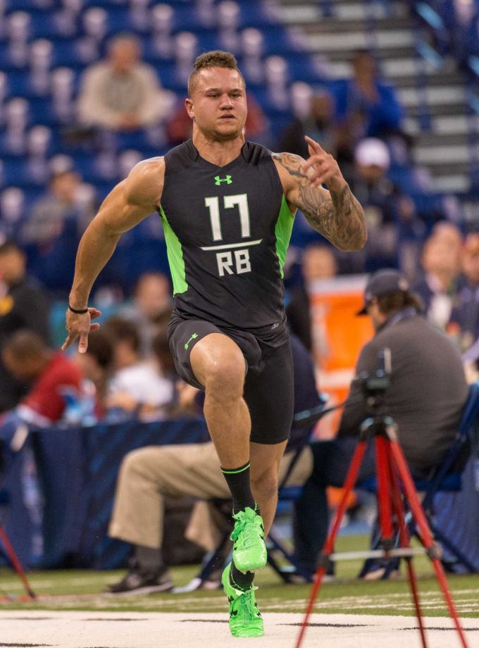 Cal running back Daniel Lasco's time of 4.46 seconds in the 40-yard dash at the combine caught the attention of NFL scouts. Photo: L.G. Patterson, FRE / FR23535 AP