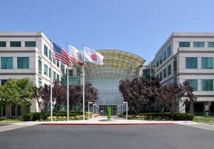 The headquarters of Apple Inc. on Infinite Loop in Cupertino is one of many cities that claim to be the "heart" of Silicon Valley, as many semi-conductor and computer companies were founded here and in the surrounding areas.