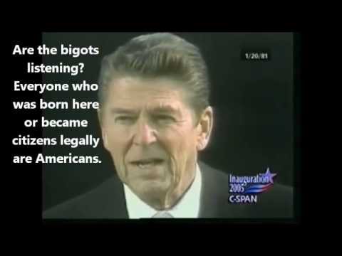 An inspirational speech by Ronald Reagan; his first Inaugural Address on January 20, 1981