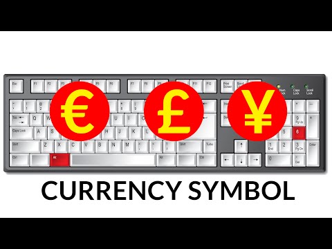 Keyboard shortcut for currency symbol