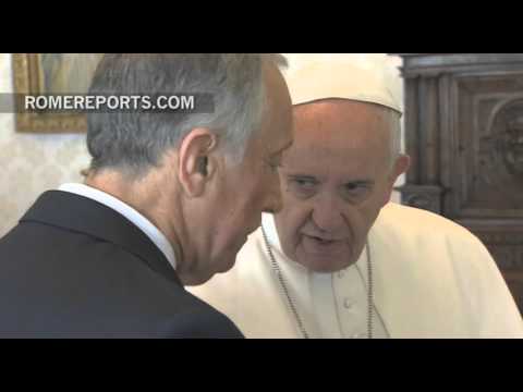 Pope meets with President of Portugal and invites him to the centennial of apparition of Fatima