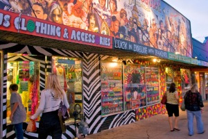 South Congress Avenue features quirky and fun local shops and entertainment.