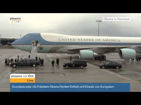 Obama-Besuch in Hannover: Abflug des US-Präsidenten Barack Obama am 25.04.2016