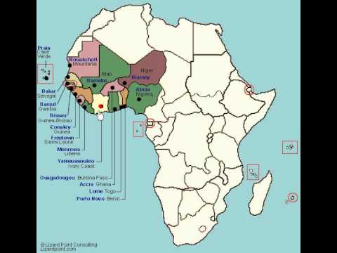 Western Africa countries and their capitals (with pronunciation)