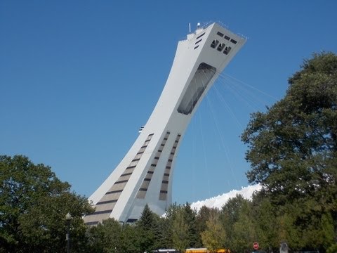 cable railway or funicular ride up the Montreal Olympic stadium tower