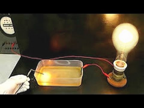 Experiment electricity with saltwater