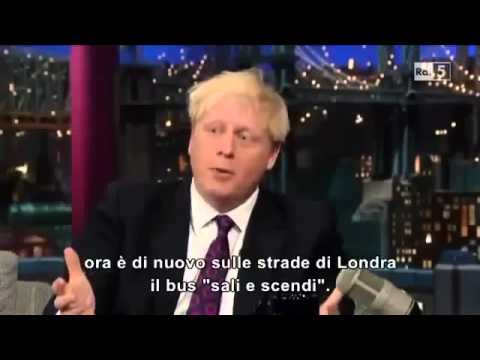 mayor of london Boris Johnson on David Letterman