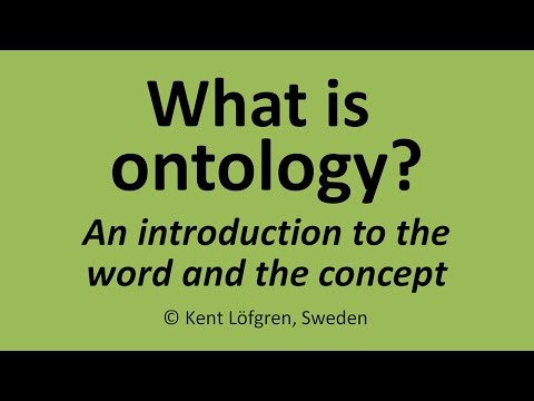 What is ontology? Introduction to the word and the concept