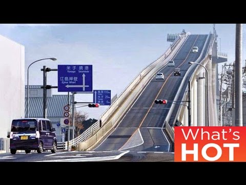 Japan's crazy 'rollercoaster bridge' Eshima Ohashi