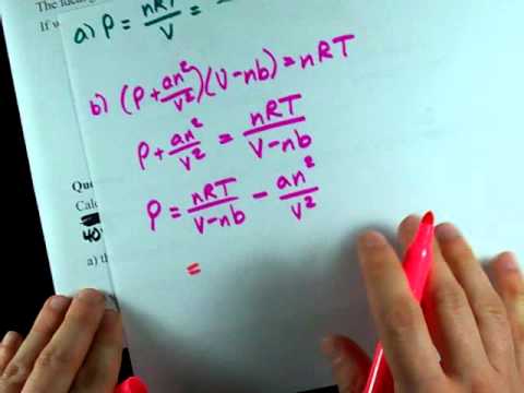 van der Waal's Equation for NON-Ideal Gases