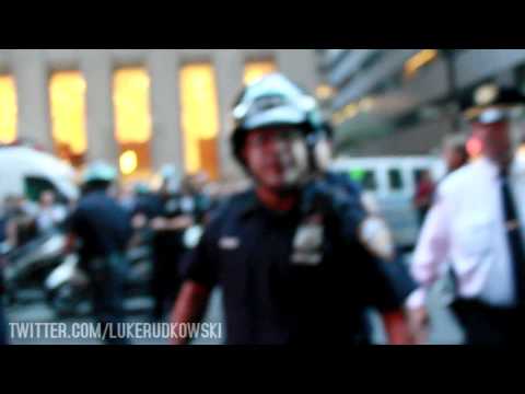 Protesters Clash with Police During Wall Street March, Violence & Arrests @ #occupywallstreet