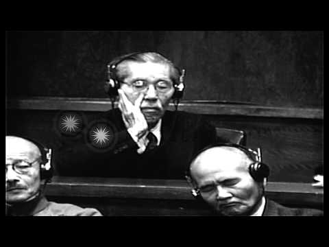 The defendants in tribunal during war crime trials in Tokyo, Japan. HD Stock Footage