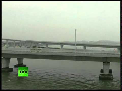 Video of world's longest sea bridge opened in China