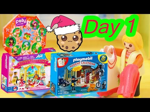 Polly Pocket, Playmobil Holiday Christmas Advent Calendar Day 1 Toy Surprise Opening