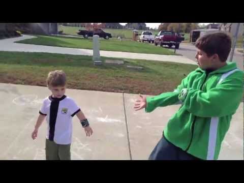 Real Life Ben 10 HeatBlast & SpiderMonkey vs: 2 Evil Bad Guys!