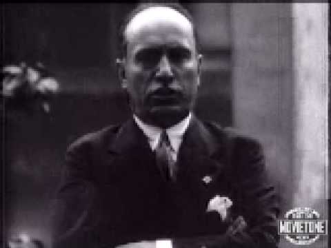 (Very Rare!) Mussolini's Speech - in English! (1929 Fox Movietone Newsreel)