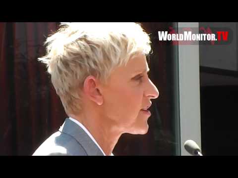 Ellen DeGeneres speech during her star ceremony on the Hollywood Walk of Fame