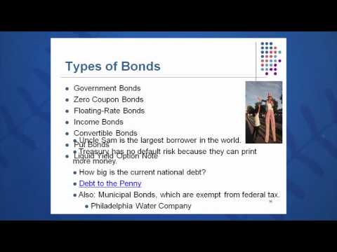 Session 07: Objective 4 - Types of Bonds