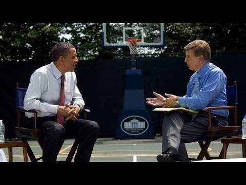 President Obama Talks Basketball with Marv Albert