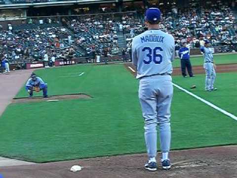 Greg Maddux warm-ups