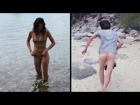 LOST BET AT NUDE BEACH!