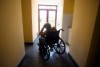 Elderly woman in a wheelchair