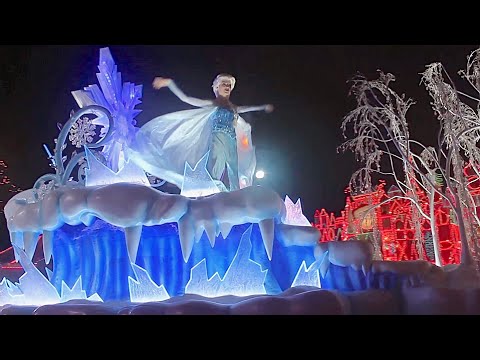 FULL Disneyland Christmas Fantasy Parade 2014 with Frozen Anna Elsa and Olaf