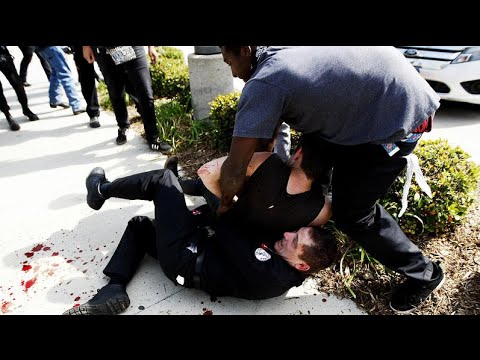 Protest in California. Anti Trump. April 26, 16.  Anaheim. Kids splashed with pepper spray