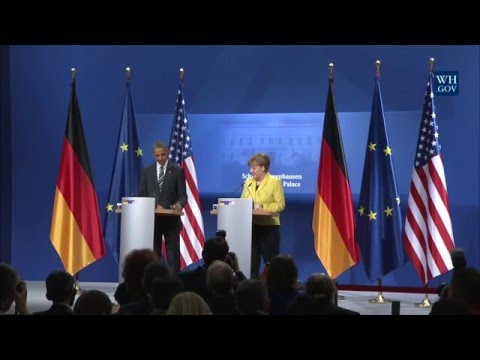 President Obama Holds a Press Conference with Chancellor Angela Merkel