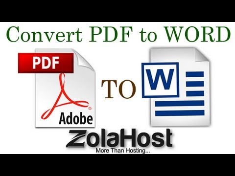 How To Convert PDF to Word Document