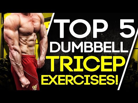 Top 5 Dumbbell Tricep Exercises! Build Muscle & Strength!