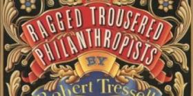 Detail from the cover of Robert Tressell's The Ragged Trousered Philanthropists