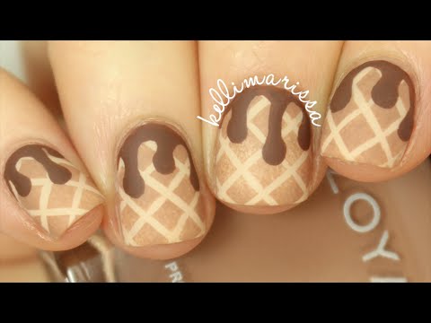 Summer Ice Cream Cone Nail Art DIY || KELLI MARISSA