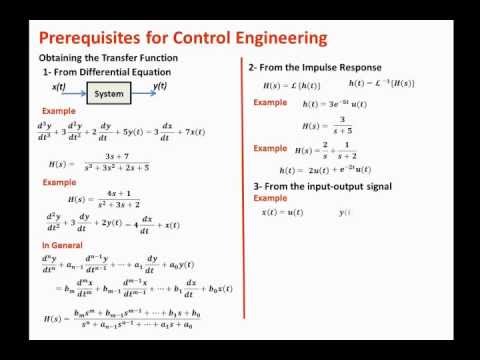 Control Engineering Tutorial 2: Prerequisite Topics (Obtaining Transfer Function)