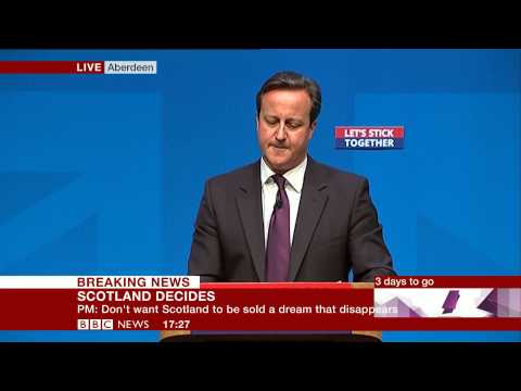 David Cameron's speech on saving Scotland in UK (15Sept14)