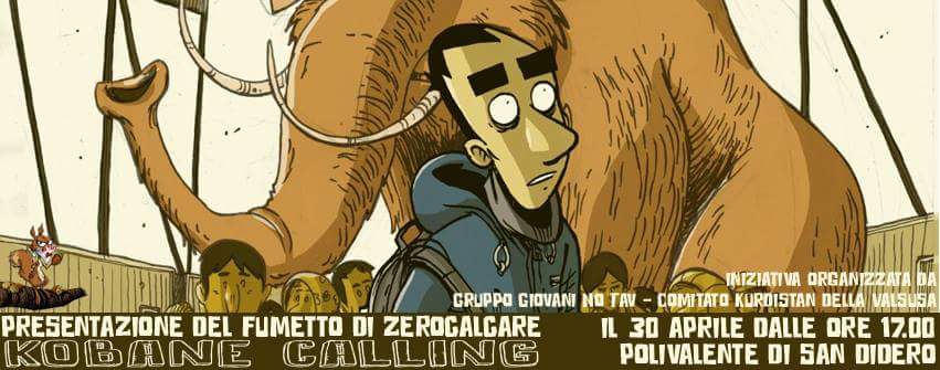 Sabato 30/04, Zerocalcare con Kobane Calling a San Didero