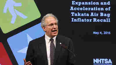 Mark Rosekind, administrator of the National Highway Traffic Safety Administration, speaks Wednesday during a news conference on Takata air bags in Washington, D.C.