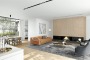 Plus Architecture created a tranquil living room.