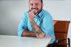 Recruitment consultant Wayne Slattery finds his tattoos are well accepted by many of his clients.