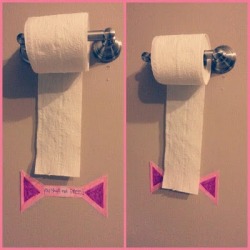 his 'You shall not pass' sign gives kids a visual for how much toilet paper they should take. <a ...